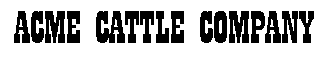 Text Box: ACME CATTLE COMPANY